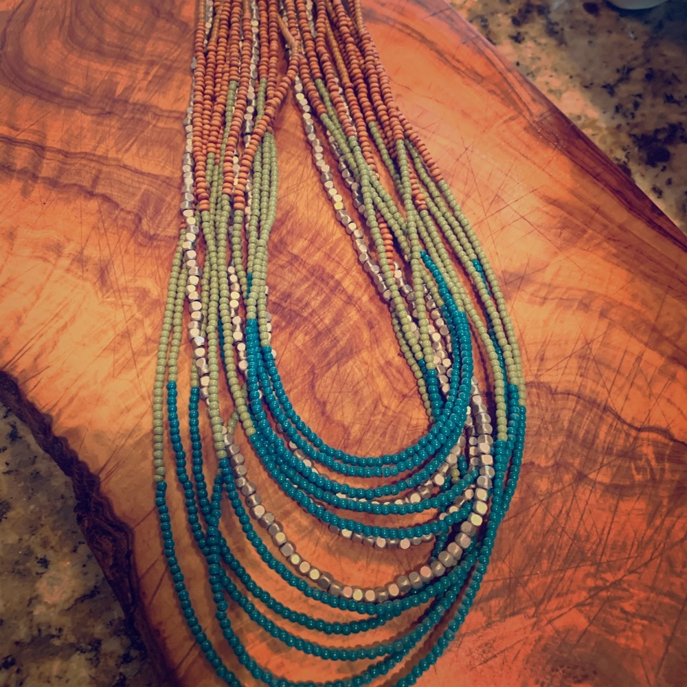 Lia Sophia multi-strand green/turquoise/brown